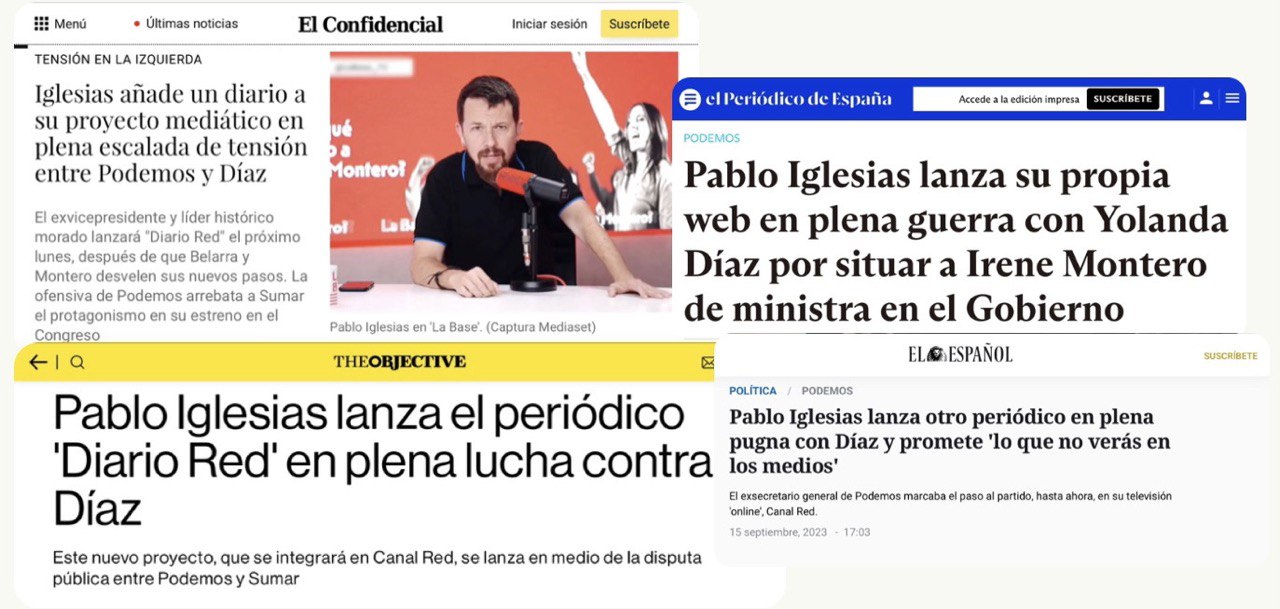 La derecha mediática critica a Diario Red antes de su estreno