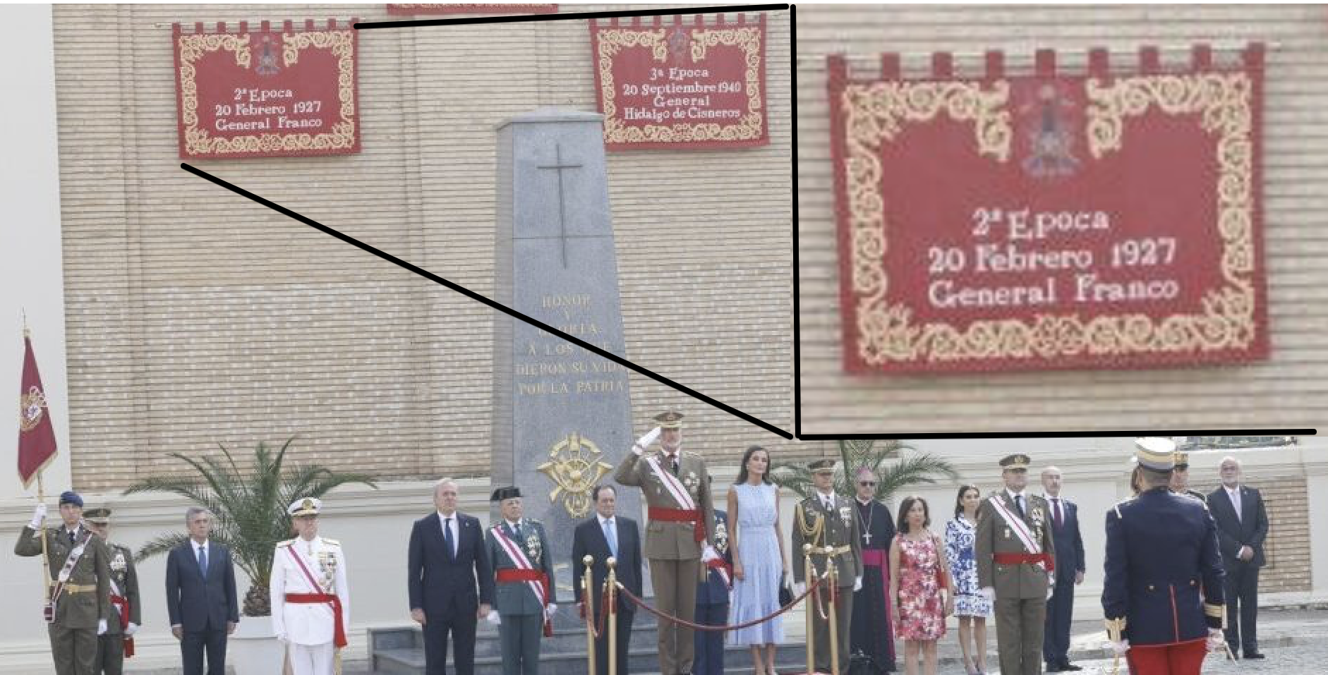 Protocolo de la Casa Real permitió la jura de bandera de Leonor bajo un tapiz franquista