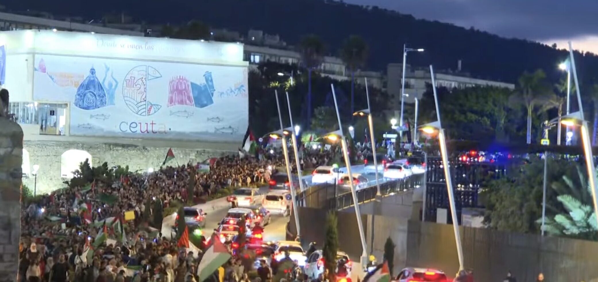 Manifestación en Ceuta por Palestina, la más numerosa de los últimos años