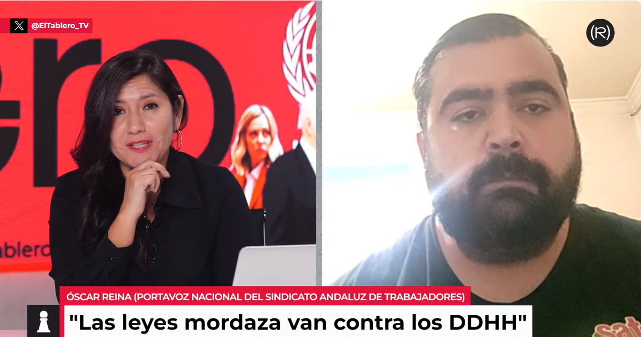 El portavoz del Sindicato Andaluz de Trabajadores detenido habla en El Tablero