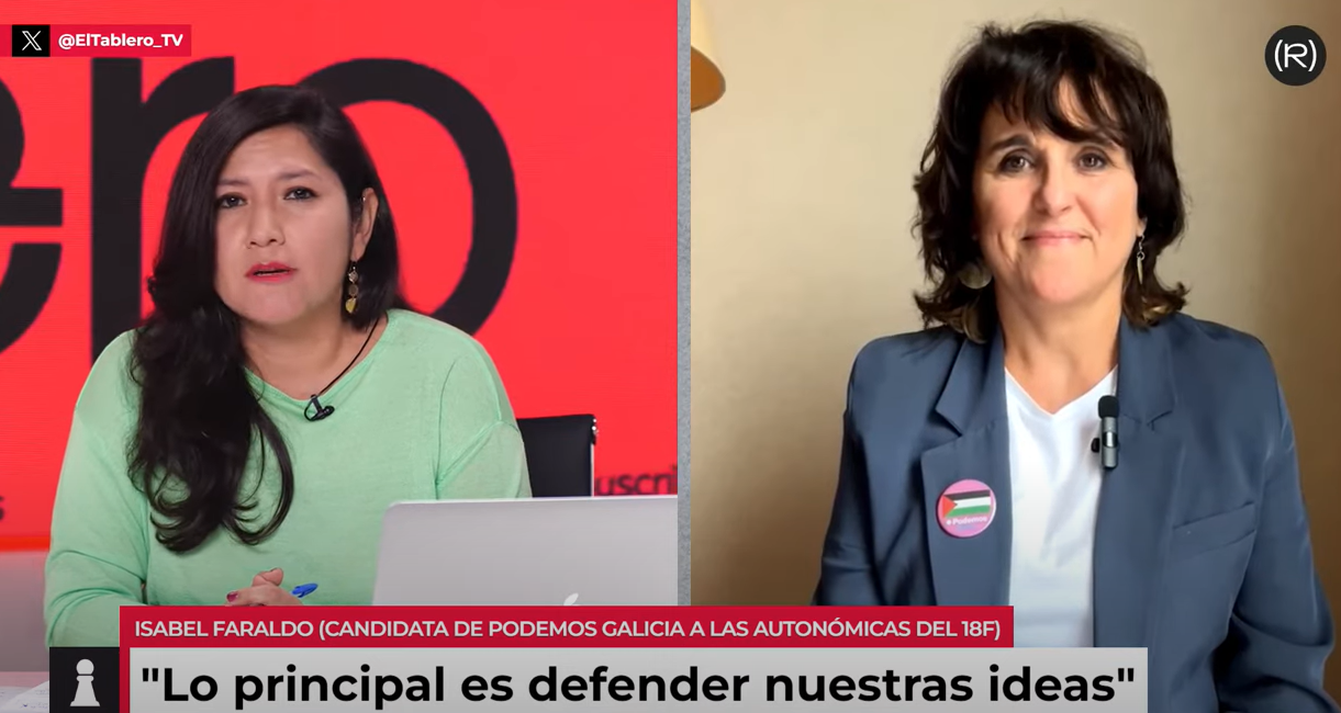Isabel Faraldo (Podemos Galicia): «Nosotros nunca vamos a aceptar ni un recorte ni una pérdida de derechos»