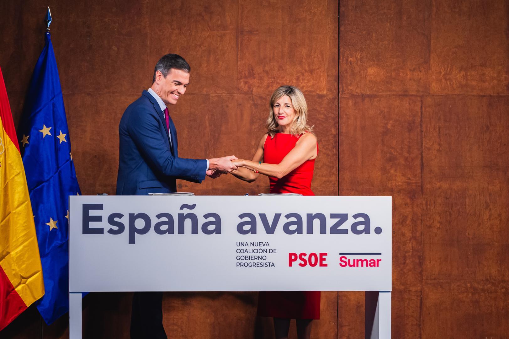 Un gobierno navegando al pairo, Pedro Sánchez y Yolanda Díaz