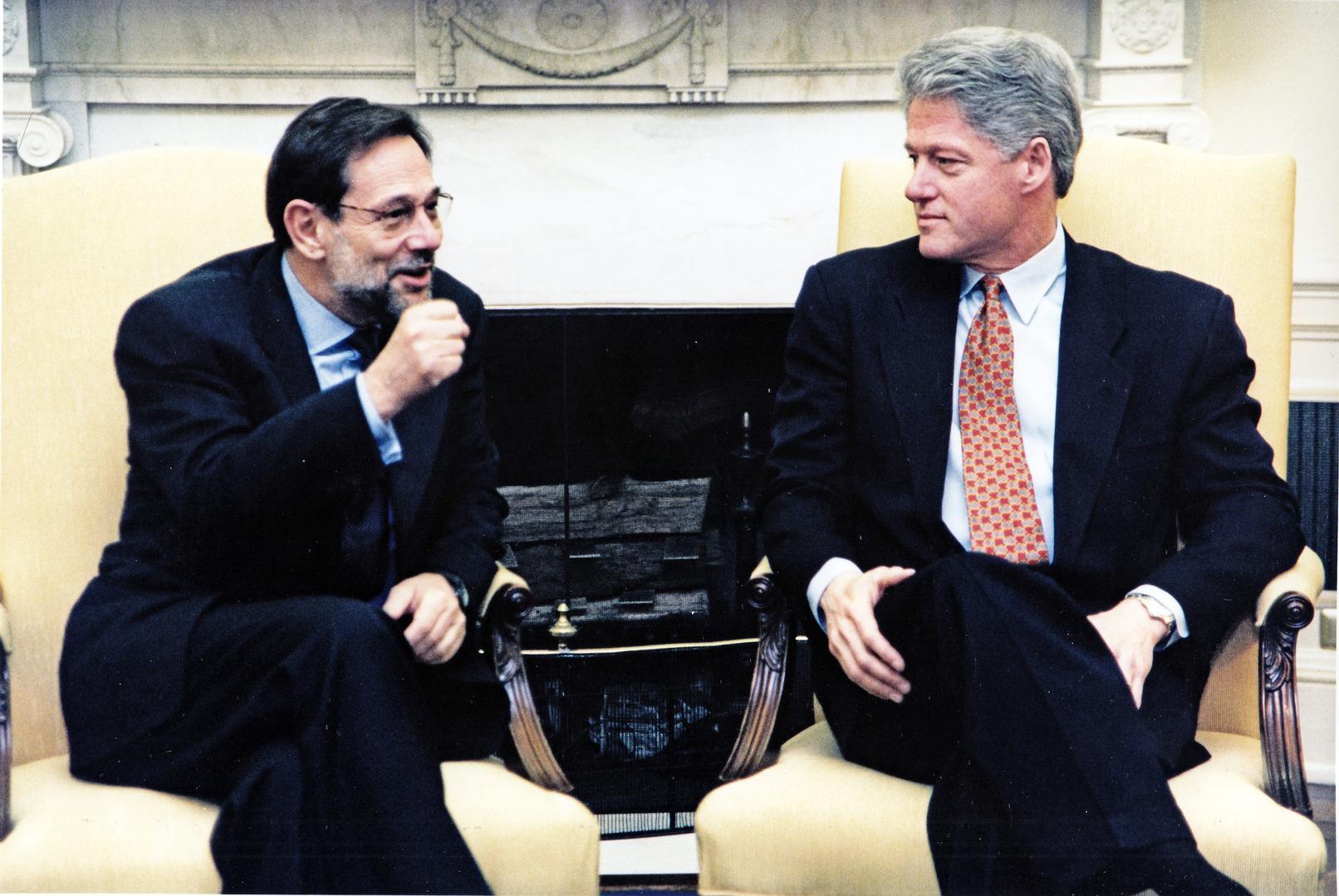 Javier Solana con Bill Clinton