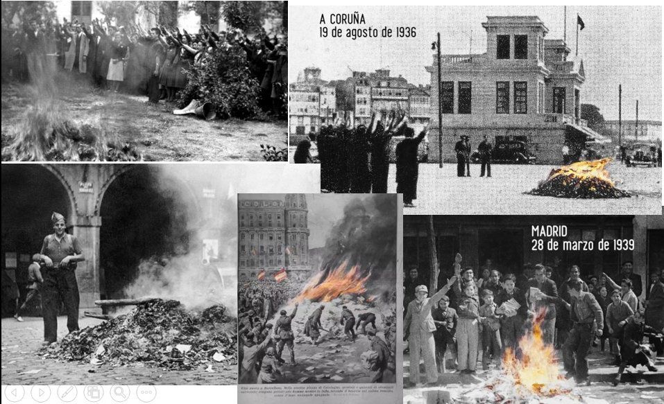 La ARMH denuncia el «bibliocausto» durante la Guerra Civil y la dictadura franquista en España