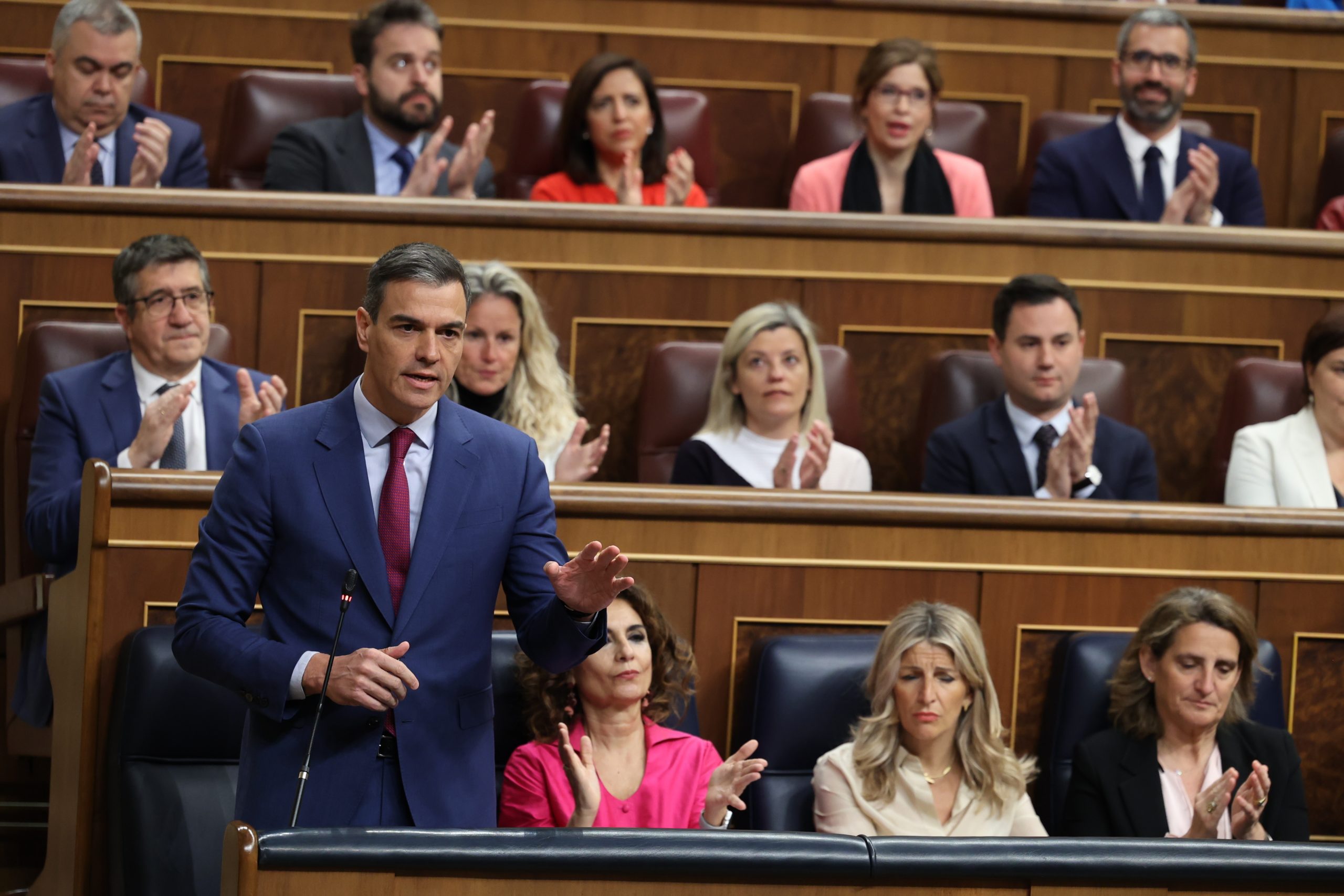 Pedro Sánchez en la sesión de control al Gobierno del 24 de abril de 2024