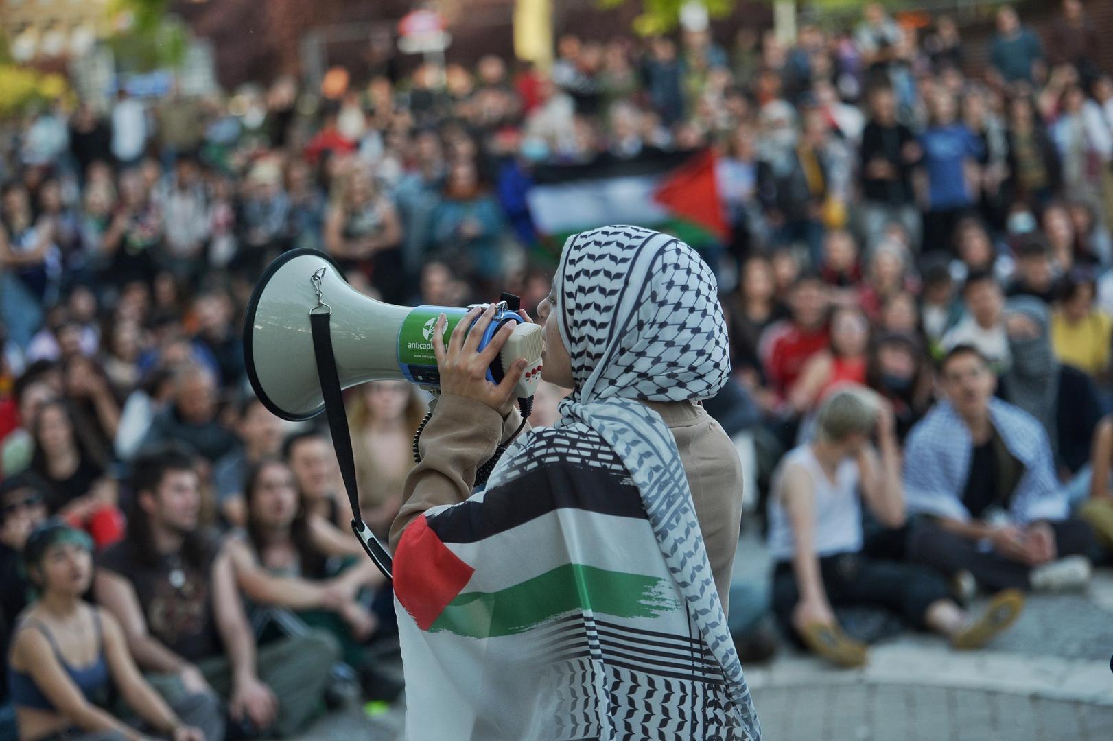Acampada en Ciudad Universitaria por Palestina en Madrid