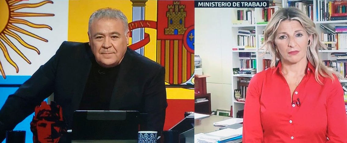 Ferreras entrevista a Yolanda Díaz y ambos evitan mencionar sus audios con Villarejo sobre el suegro de Pedro Sánchez